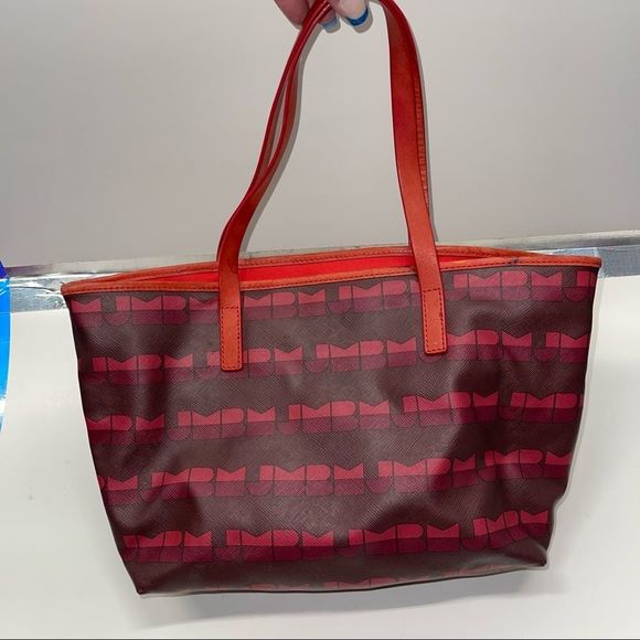 Marc by Marc Jacobs Red MBMJ Logo w/ Leather Trim Tote Bag - Picture 4 of 10